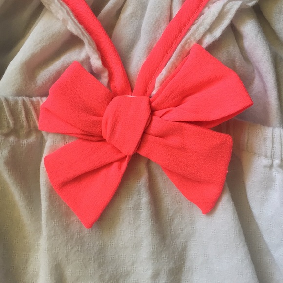 RARE Baby Gap Neon Bow-Back Romper - Picture 2 of 4